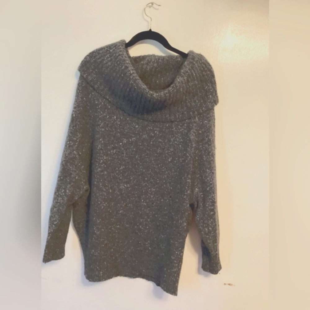 - Joie cowl neck with silver glitter boho chic  sweater SZ S
